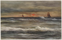 EE 046
<br/>
Zonsondergang boven zee
<br/>
<em>Gruijter, Jacob Willem (1856-1908)</em>